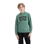 DeFacto Erkek Çocuk NBA Boston Celtics Kapüşonlu İçi Yumuşak Tüylü Sweatshirt Yeşil 13/14 Yaş