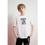 DeFacto Erkek Çocuk Nba Brooklyn Nets Bisiklet Yaka Sırt Baskılı Kısa Kollu Tişört D9550a825sm
