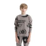 DeFacto Erkek Çocuk NBA Current Teams Bisiklet Yaka Sweatshirt Gri 11/12 Yaş