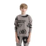 DeFacto Erkek Çocuk NBA Current Teams Bisiklet Yaka Sweatshirt Gri 7/8 Yaş