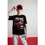 DeFacto Erkek Çocuk NBA Miami Heat Bisiklet Yaka Kısa Kollu Tişört D9546A825SM