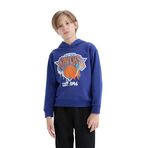DeFacto Erkek Çocuk NBA New York Knicks Kapüşonlu Sweatshirt Mavi 11/12 Yaş