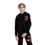 DeFacto Erkek Çocuk NBA Wordmark Kapüşonlu İçi Yumuşak Tüylü Sweatshirt Siyah 8/9 Yaş