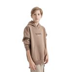 DeFacto Erkek Çocuk Oversize Fit Geniş Kalıp Sırt Baskılı Kapüşonlu Sweatshirt Kahve 11/12 Yaş