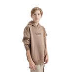 DeFacto Erkek Çocuk Oversize Fit Geniş Kalıp Sırt Baskılı Kapüşonlu Sweatshirt Kahve 7/8 Yaş