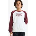 DeFacto Erkek Çocuk Oversize Geniş Kalıp Bisiklet Yaka Nakışlı Sweatshirt F2707A825AU - Ekru-ER136 - Dropsuz - 7 - 8 Yaş