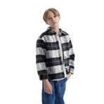 DeFacto Erkek Çocuk Oversize Geniş Kalıp Polo Yaka Flanel Çıtçıt Kapamalı Uzun Kollu Gömlek Ceket Lacivert 13/14 Yaş