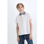 DeFacto Erkek Çocuk Polo Yaka Basic Düz Kısa Kollu Tişört D9254a825sm