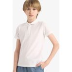 DeFacto Erkek Çocuk Polo Yaka Basic Düz Pike Kısa Kollu Okul Tişörtü K1689A625AU - Beyaz-WT34 - 7 - 8 Yaş