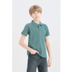 DeFacto Erkek Çocuk Polo Yaka Basic Düz Pike Kısa Kollu Tişört K1689a625sm