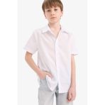DeFacto Erkek Çocuk Polo Yaka Pamuklu Kısa Kollu Okul Gömleği F0298A825AU