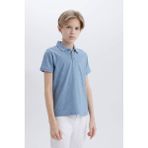 DeFacto Erkek Çocuk Polo Yaka Pike Kısa Kollu Tişört D7841A825SM - Navy - Dropsuz - 11 - 12 Yaş