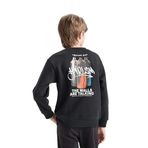 DeFacto Erkek Çocuk Regular Fit Bisiklet Yaka Sırt Baskılı Kalın Sweatshirt Antrasit 9/10 Yaş