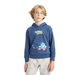 DeFacto Erkek Çocuk Sonic the Hedgehog Regular Fit Kapüşonlu Sırt Baskılı Sweatshirt İndigo 8/9 Yaş