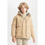 DeFacto Erkek Çocuk Su İtici Kapüşonlu Polar Astarlı Parka C9077A824WN
