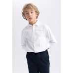 DEFACTO Erkek Çocuk Sweatshirt, Beyaz, 8-9 Yaş