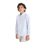 DeFacto Erkek Çocuk Uzun Kol Gömlek Polo Yaka Oxford Mavi, 9-10 Yaş, W3215A626SP, Mavi-BE61, Erkek Çocuk