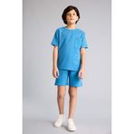 DeFacto Erkek Çocuk Waffle Pijama Takımı, 11/12 Yaş (152cm), D9993A826SM, Mavi, Erkek Çocuklar