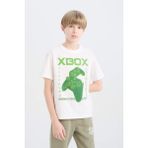 DeFacto Erkek Çocuk Xbox Bisiklet Yaka Kısa Kollu Tişört E3100A825SM - Beyaz-WT34 - 7 - 8 Yaş
