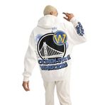 DeFacto Erkek DeFactoFit NBA Golden State Warriors Oversize Fit Kapüşonlu Sweatshirt, Taş Rengi, S