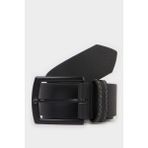 DeFacto Erkek Dikdörtgen Toka Suni Deri Günlük Kemer F6804AXNS - Siyah-BK27 - 90 cm