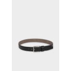DeFacto Erkek Dikdörtgen Toka Suni Deri Klasik Kemer H0293AXNS - 110 cm - Siyah-BK27