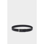 DeFacto Erkek Dikdörtgen Toka Suni Deri Klasik Kemer H0308AXNS - 90 cm - Siyah-BK27