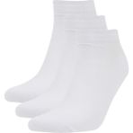 DeFacto Erkek Dikişsiz 3'lü Bambu Patik Çorap C0109AXNS - 41 - 44 - Beyaz-WT1