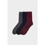 DeFacto Erkek Dikişsiz 3'lü Bambu Uzun Çorap H1028AXNS - 41 - 44 - Lacivert-NV2