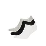 DeFacto Erkek Görünmez 3'lü Pamuklu Sneaker Çorap K4595AZNS - 41 - 44 - Çok Renkli-KR1