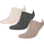 DeFacto Erkek Görünmez 3'lü Pamuklu Sneaker Çorap K4595AZNS - Standart - Kahve-BN117