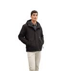 DeFacto Erkek Siyah Su İtici Regular Fit Normal Kesim Kapüşonlu Fermuarlı Cepli Mevsimlik Hafif İnce Yağmurluk Mont 3XL