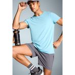 DeFacto Esnek Kumaş Slim Fit Bisiklet Yaka Sporcu Kısa Kollu Tişört, S, E2436AX25SM, Turkuaz-TR519, Erkek
