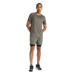 DeFacto F0010AX25AU Haki-KH398 Erkek Slim Fit Dar Kesim Sporcu İçi Taytlı Dokuma Şort