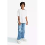 Defacto F0452a8nm35 Denım Erkek Çocuk Wide Leg Geniş Paça Pantolon