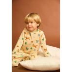 Defacto F0531a5bg792 Bej Erkek Bebek Pijama Takımı Desenli Uzun Kollu Üst Uzun Alt