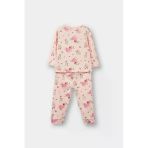 DeFacto F0642A5PN127 Pembe Kız Bebek Pijama Takımı Yılbaşı Temalı Uzun Kollu Üst Uzun Alt