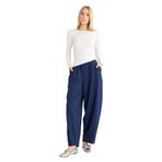 DeFacto F3375AX25AU NV241 Lacivert Baggy Fit Normal Bel Kadın Pantolon