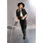 Defacto F8626a8bk27 Siyah Kız Çocuk Wide Leg Geniş Paça Jean Pantolon