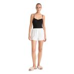 DeFacto F8934AX25HS Beyaz-WT48 Kadın Regular Fit Beli Lastikli Şort Pijama Altı