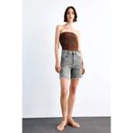 DeFacto F9553AX25SM İndigo-NM85 Kadın Regular Fit Jean Şort