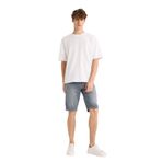 DeFacto F9605AX25SM İndigo-NM84 Erkek Slim Fit Dar Kesim Jean Bermuda Şort