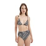 DeFacto Fall İn Love Regular Fit Çizgili Üçgen Siyah Kadın Bikini