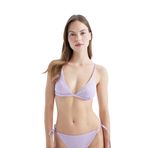 DeFacto Fall İn Love Regular Fit Desenli Üçgen Mor Kadın Bikini