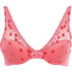 DeFacto Fall In Love Sevgililer Günü Kalp Desenli Pedli Sütyen W6660AZ22SP - Kırmızı-RD116 - 75C