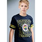 DeFacto Fenerbahçe New Regular Fit Bisiklet Yaka Kısa Kollu Siyah Tişört Erkek Çocuk H7868A826HS - İndigo-IN42 - 11 - 12 Yaş