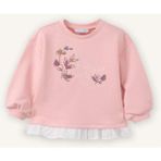 DeFacto Fırfır Detaylı Çiçekli Sweatshirt Kız Bebek G8046A526SP - Pembe-PN636 - 3 - 4 Yaş