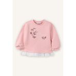 DeFacto Fırfır Detaylı Çiçekli Sweatshırt Kız Bebek G8046A526SP