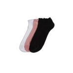 DeFacto Fırfırlı 3'lü Pamuklu Patik Çorap, 36-40, G3557AXNS, Pembe-PN2, kadın