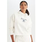 DeFacto Fit Nba Boston Celtics Kapüşonlu Kalın Sweatshirt C8098ax24au